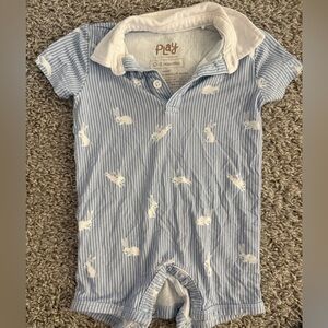 Little Sleepies Bunny Polo Romper